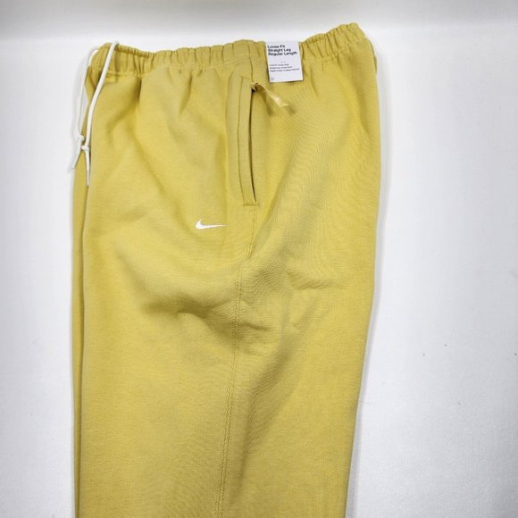 Nike Solo Swoosh Heavy Weight Yellow Fleece Sweatpants Men's 4XL DX1364 063 NWT - Picture 8 of 15